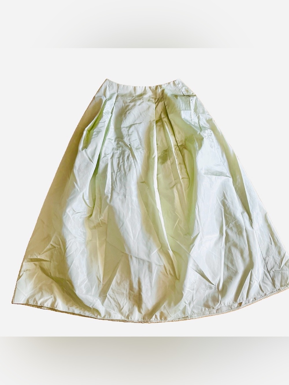 Scott McClintock Y2K Millennium 2000 maxi long skirt 12 iridescent taffeta green